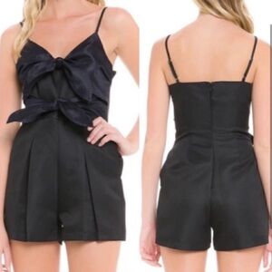 Anthropologie navy bow romper